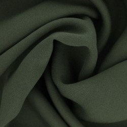 Tissu Gabardine Viscose Polyester Uni Vert Kaki 