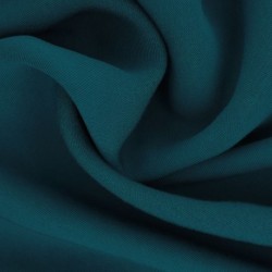 Tissu Gabardine Viscose Polyester Uni Bleu Canard 