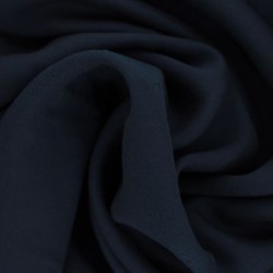 Tissu Gabardine Viscose Polyester Uni Bleu Marine