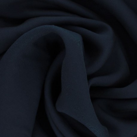 Tissu Gabardine Viscose Polyester Uni Bleu Marine