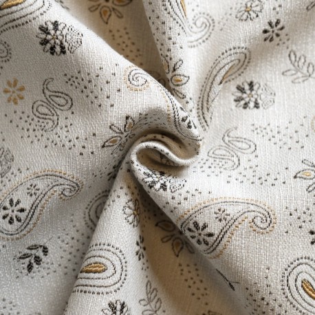Tissu Jacquard Eliya Ocre 