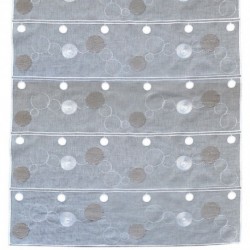 Tissu Modulable Etamine Brodée Taupe Largeur 45cm