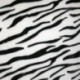 Tissu Fausse Fourrure Zebra Ras Noir