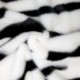 Tissu Fausse Fourrure Zebra Ras Noir
