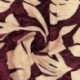 Tissu Viscose Imprimé Jeanne Bordeaux 