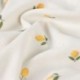 Tissu Jersey de Coton Côtelé Ecru Citron 