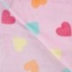 Tissu Polaire Imprimé Coeur Rose