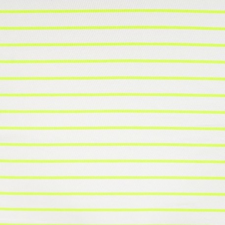 Tissu French Terry Neon Rayure Jaune
