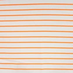 Tissu French Terry Neon Rayure Orange