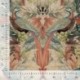 Tissu Leafy Paradise Bird Fond Coloris Lin Digital