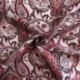 Tissu JAcquard Paisley Bordeaux 