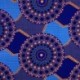 Tissu Coton Esprit Wax Baobab Glitter Bleu 