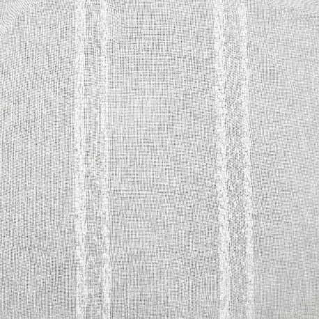 Tissu Etamine Rayée Marty Blanc