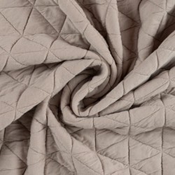 Tissu Maille Matelassé Uni Sable 