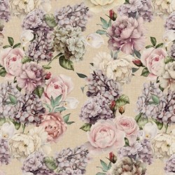 Tissu Toile Imprimée Claudy Fleurs 