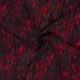 Tissu Satin Touché Velours Imprimé Rouge 