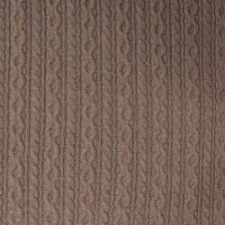 Tissu Maille Jersey Effet Tressé Taupe