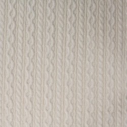 Tissu Maille Jersey Effet Tressé Ecru