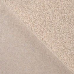 Tissu Teddy Uni Ecru