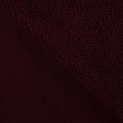 Tissu Teddy Uni Lie de Vin