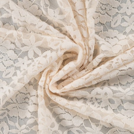 Tissu Dentelle Ecru