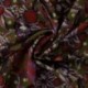 Tissu Serge de Viscose Imprimé Floral Kaki 