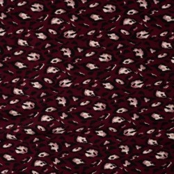 Tissu Serge de Viscose Imprimé Lie de Vin