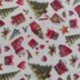 Tissu Imprimé Magia Noël Beige 