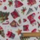 Tissu Imprimé Magia Noël Beige 