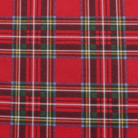 Tissu Imprimé Kilt Ecossais Rouge