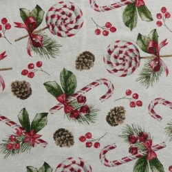 Tissu Imprimé Candypop Sucre D'orge Beige