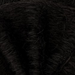 Tissu Fausse Fourrure Poils Longs Noir 