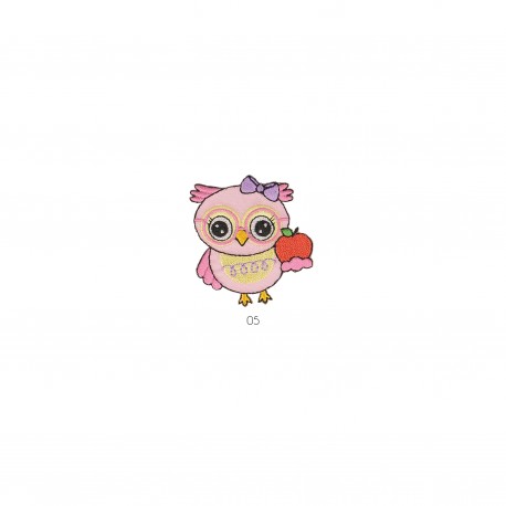 Rentree des classes - Chouette rose