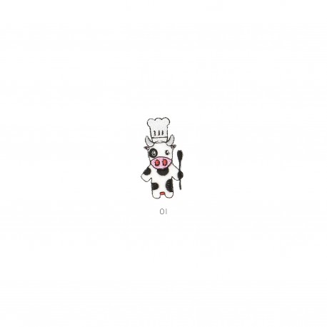 Cuisine/couture animaux - Vache cuisinant