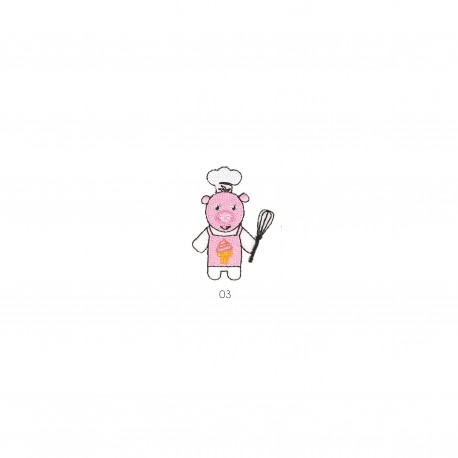 Cuisine/couture animaux - Cochon chef