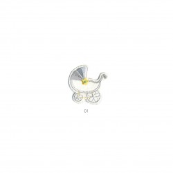 Landau 4,5x4,5cm - Blanc