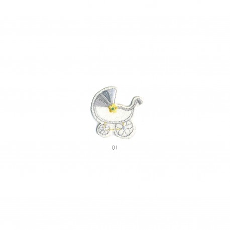 Landau 4,5x4,5cm - Blanc