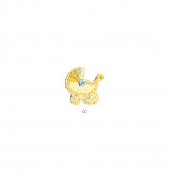 Landau 4,5x4,5cm - Jaune pale