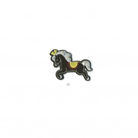 Chevaux enfants 4,5x6cm - Noir