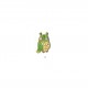 Animaux verts fleuris - Hibou