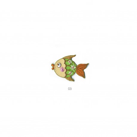 Animaux verts fleuris - Poisson