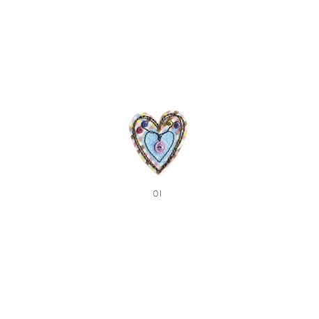 Motif imprime - Coeur 4x3,5cm