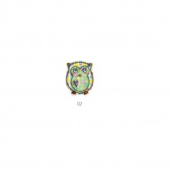 Animaux imprimes - Chouette 4x3cm