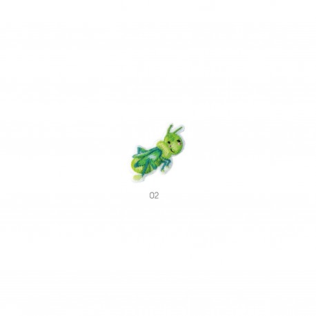 Insectes brodes - Sauterelle 4x2a