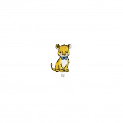 Animaux chics - Tigre 4,5x3cm
