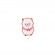 Chat/mouton peluche - Mout.rose 6,5x4