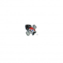 Pirates glitter 4x4cm - Tete de mort