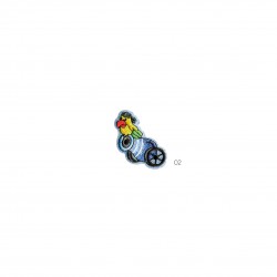 Pirates glitter 4x4cm - Perroquet