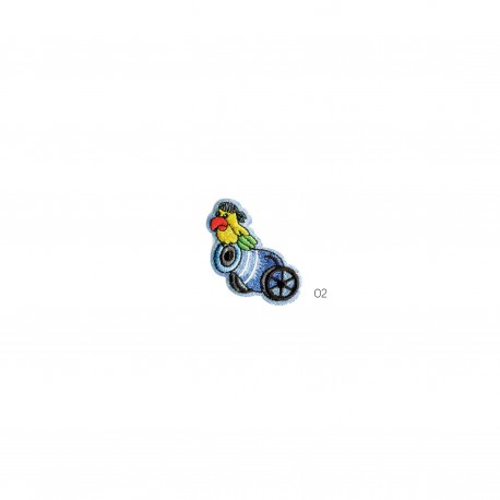 Pirates glitter 4x4cm - Perroquet