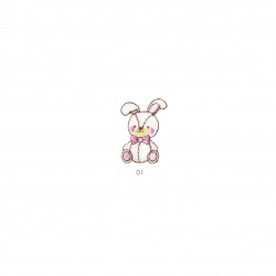 Animaux pour bebe - Lapin 4x2,5